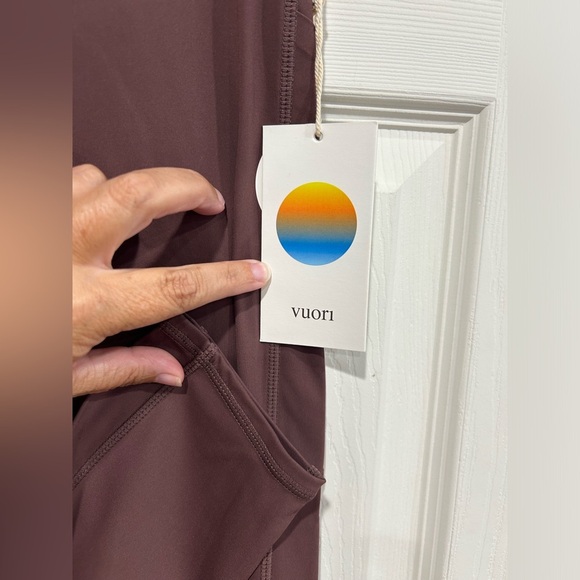 Vuori Women's Large Stride Legging Chestnut Dark Pink NWT 7/8 Length High Rise - Picture 4 of 8